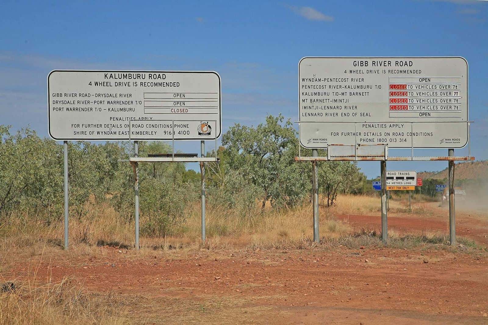 Red dirt road through the Kimberley
