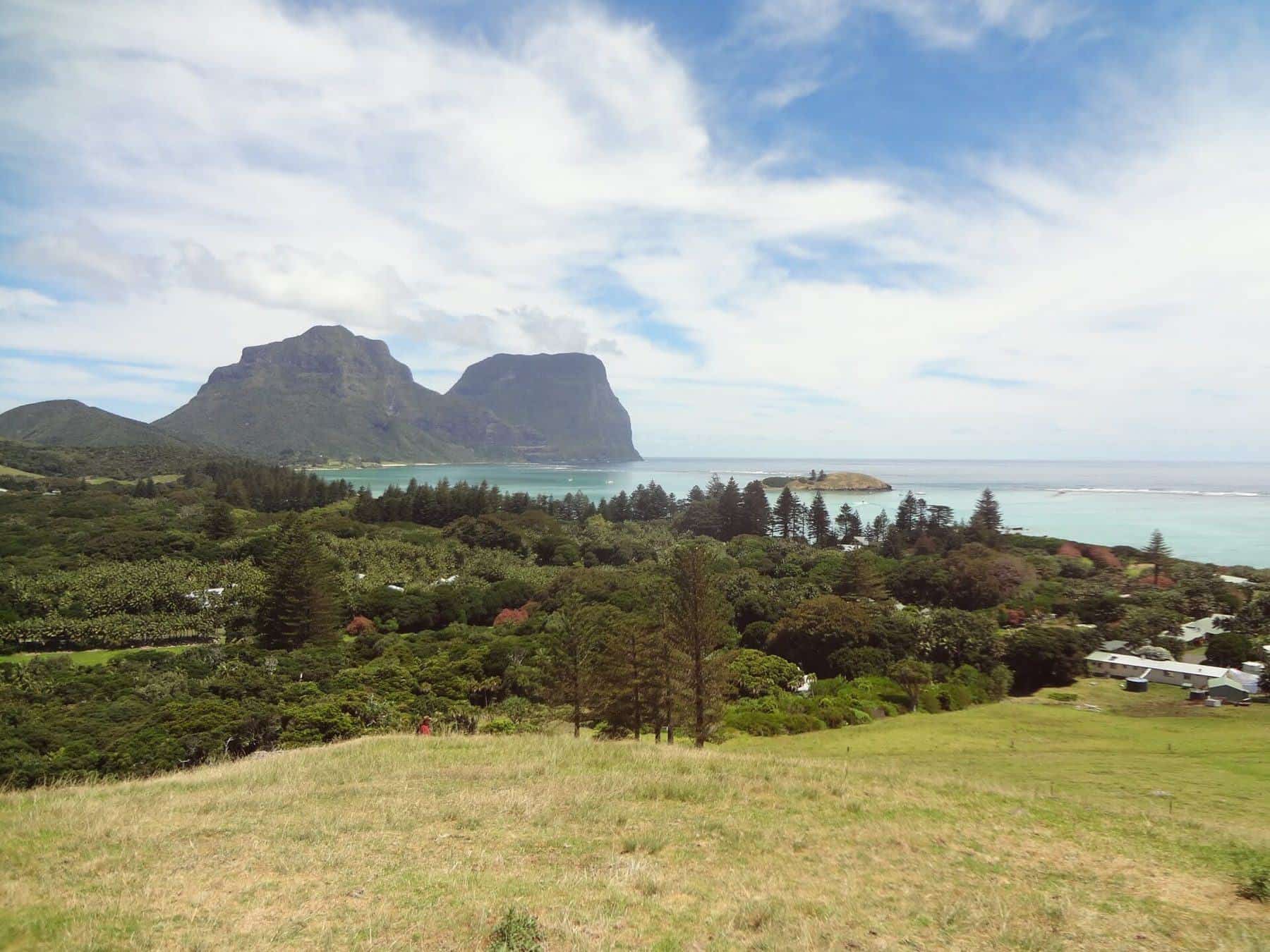 View across Lord Howe Island towards Mount Gower